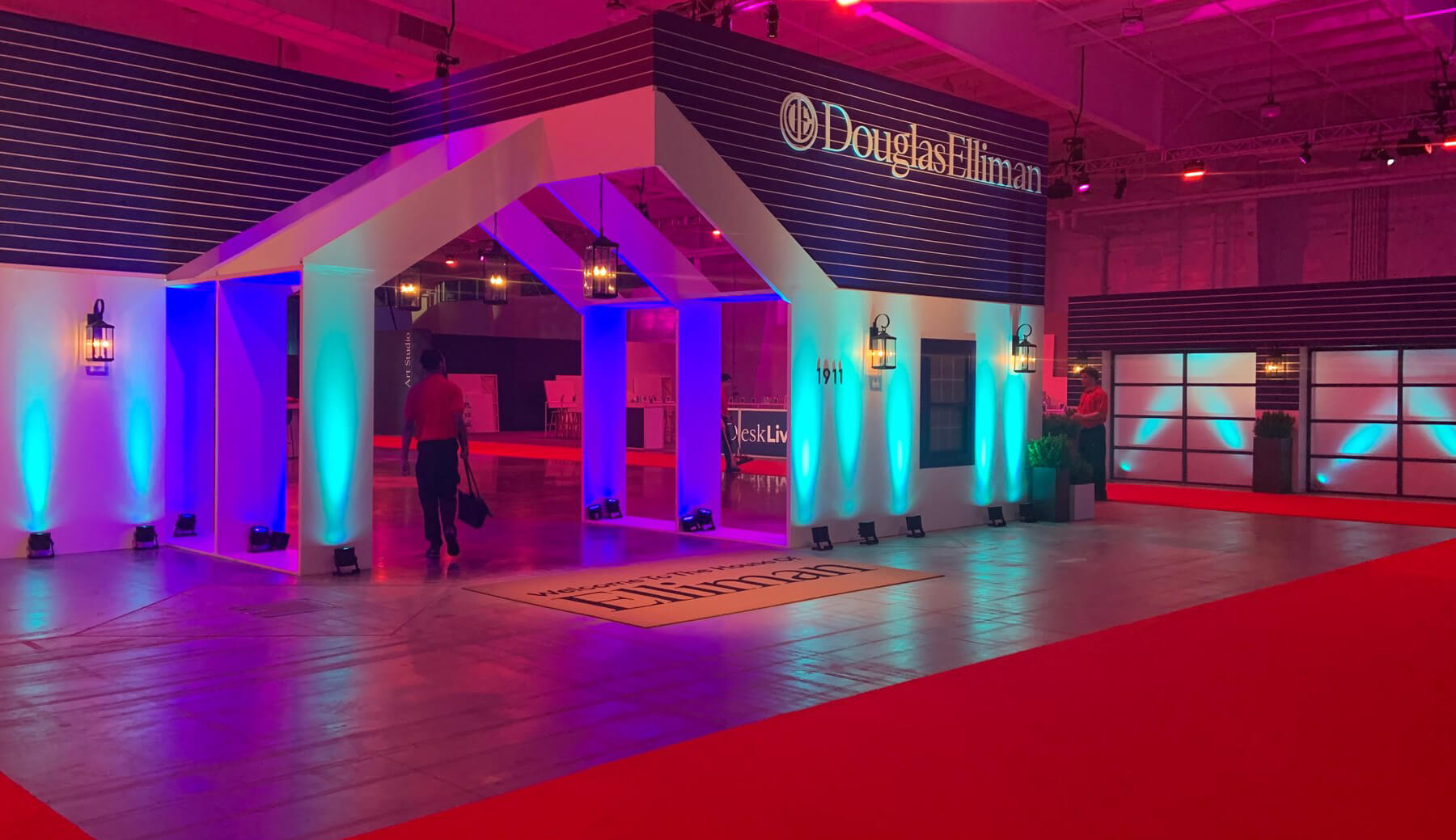 Trade show space with Douglas Elliman build