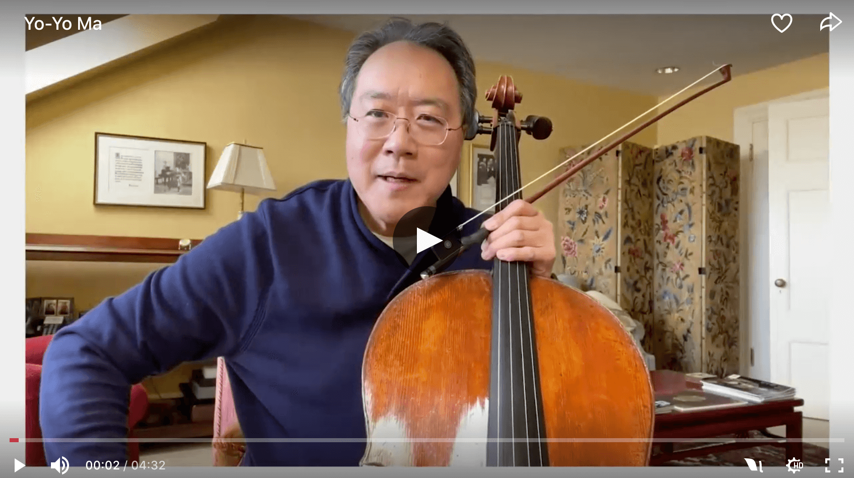 Yo Yo Ma in the Call to Unite